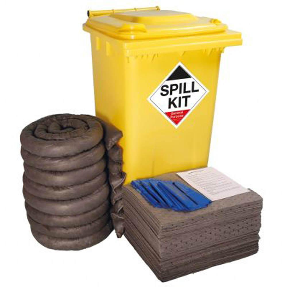 240L General Purpose Spill Kit in Wheelie Bin