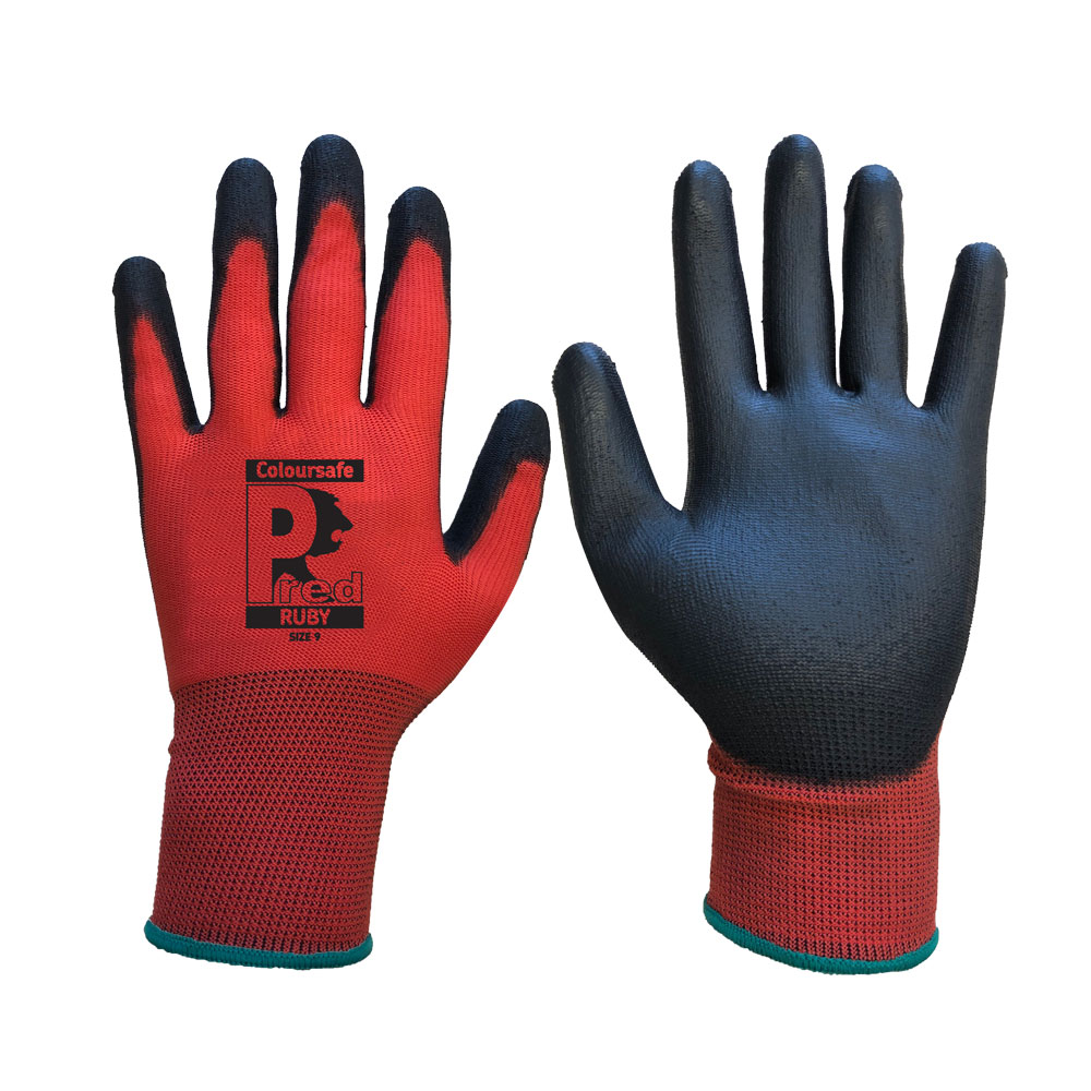 Pred Ruby PU Palm Coated Glove