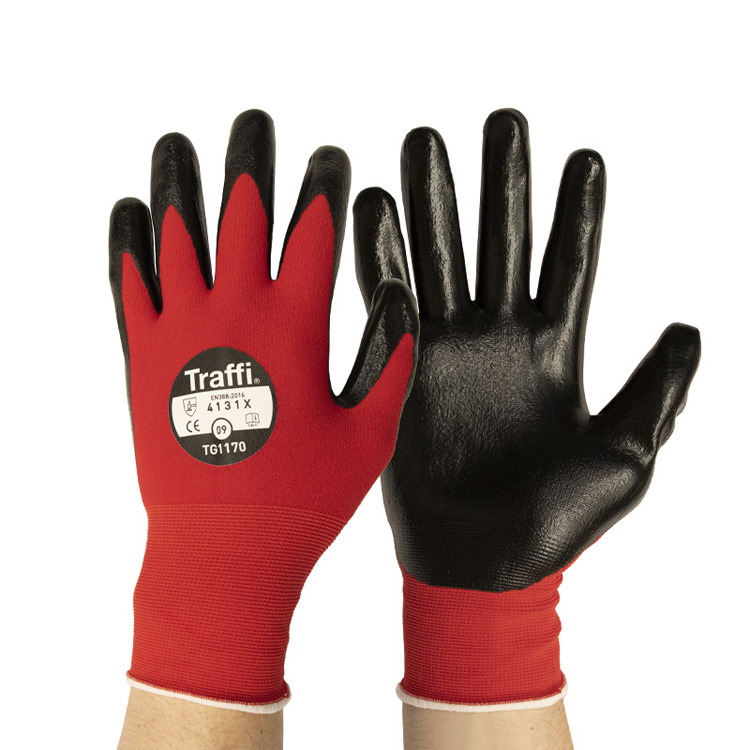 TraffiGlove X-Dura Flat Nitrile Palm Coated Glove